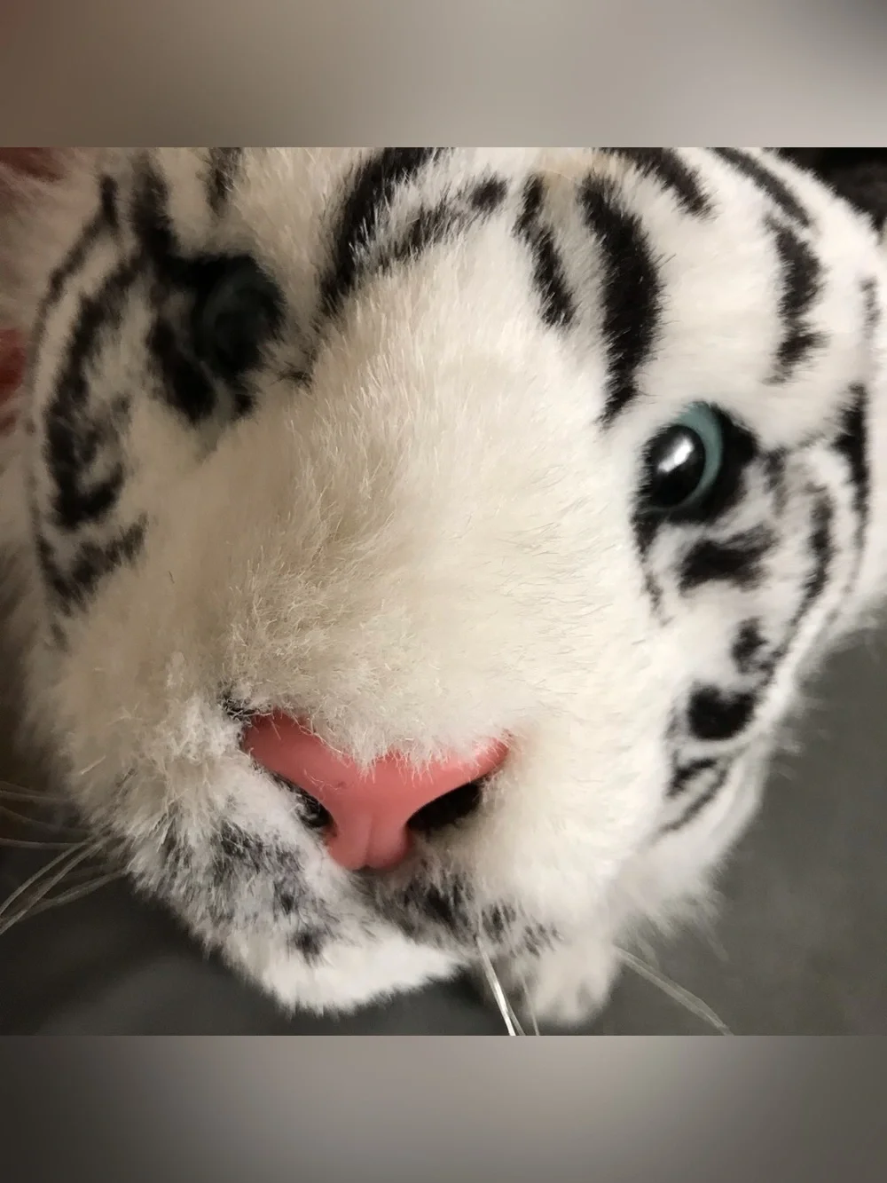 Six Flags Park Plush White Tiger Stuffed Animal Toy
